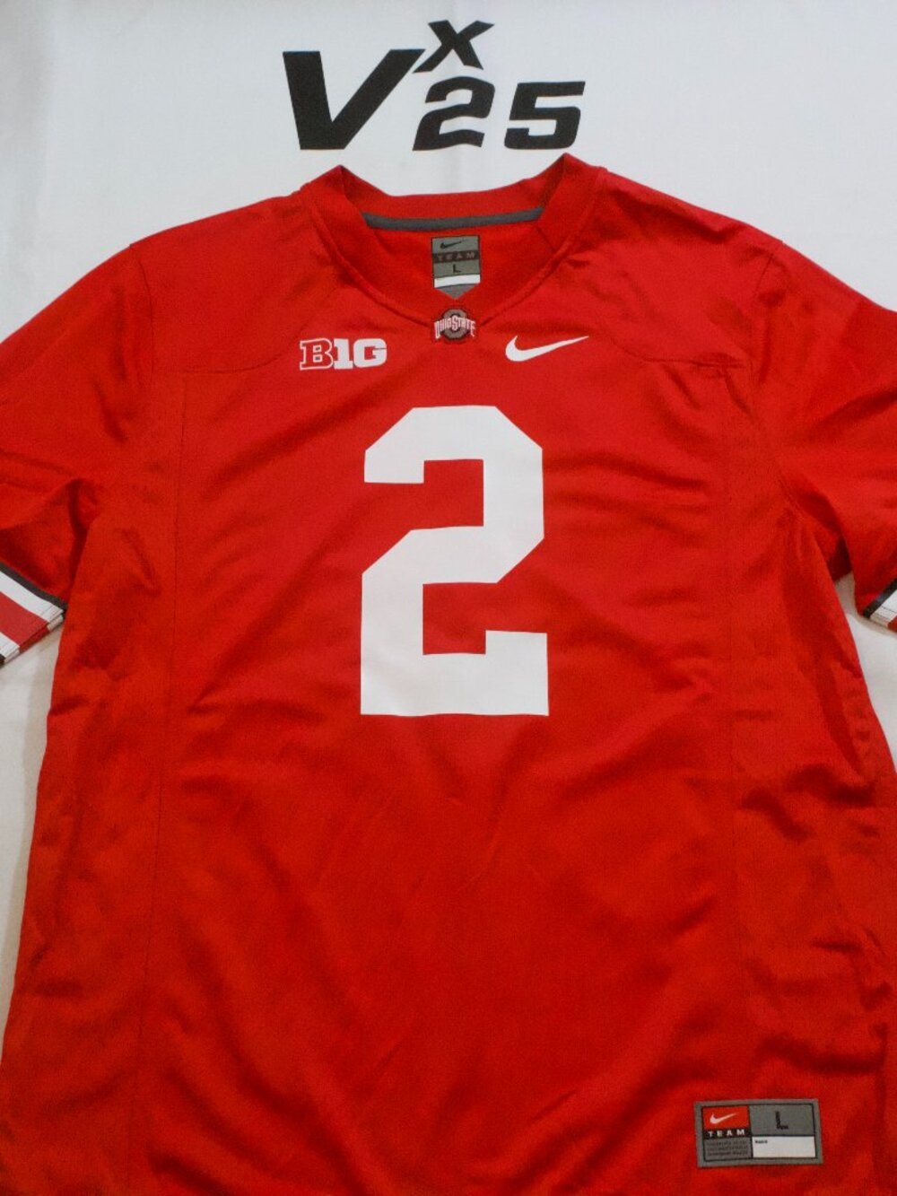 New Men's Nike Chris Olave Ohio State Red Jersey Size Large